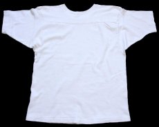 画像3: 60s UNKNOWN ラケット 染み込みプリント コットン アスレチックTシャツ 白 L (3)