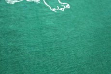 画像7: 70s PROVO ブルドッグ 両面プリント コットン フットボールTシャツ 緑 フェード L (7)