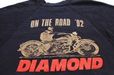 画像4: 90s USA製 DIAMOND ON THE ROAD 92 ウイング ロゴ スウェット 黒 L (4)