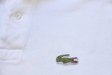 画像5: 80s IZOD LACOSTE ラコステ ワンポイント コットン 鹿の子 ポロシャツ 白 1/2 PATRON (5)