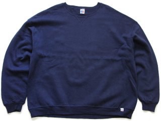 90s メキシコ製 RUSSELLラッセル 無地 スウェット ジップパーカー 紺 XL - Sixpacjoe Web Shop