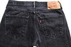 画像5: メキシコ製 Levi'sリーバイス 501 ブラック デニムパンツ w32 L30★07 (5)