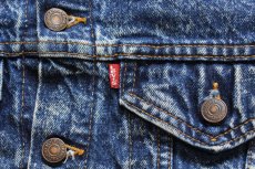 画像6: 80s USA製 Levi'sリーバイス 57514 ケミカルウォッシュ デニムジャケット 4ポケット ボーイズM★アシッド (6)