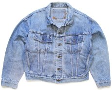 画像1: 90s USA製 Levi'sリーバイス デカパッチ ダメージ デニムジャケット 4ポケット (1)