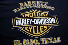 画像5: HARLEY-DAVIDSON MOTORCYCLES ハーレー ダビッドソン エンジン ロゴ BARNETT 両面&袖プリント コットン ポケット付き 長袖Tシャツ 黒 L (5)