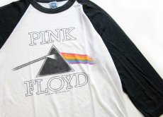 画像3: 80s USA製 PINK FLOYDピンクフロイド 七分袖 ラグラン バンドTシャツ 白×黒 M (3)