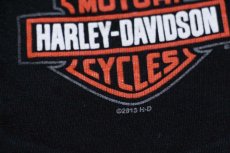 画像6: HARLEY-DAVIDSON ハーレー ダビッドソン LAS VEGAS ダイス トランプ 両面&袖プリント コットン ポケット付き 長袖Tシャツ 黒 2XL★特 (6)