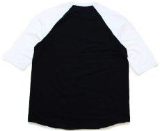 画像2: WU-TANG NEW YORK 1993 ツートン 七分袖 コットン ラグランTシャツ 黒×白 XL (2)