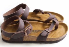 画像3: ドイツ製 BIRKENSTOCKビルケンシュトック Yara ヤラ レザー サンダル ダークブラウン 37/24 (3)