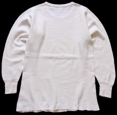 画像3: 70s JCPenney コットン サーマルシャツ ナチュラル M (3)