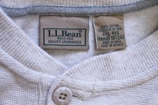 画像5: L.L.Bean ヘンリーネック コットン サーマルシャツ グレーベージュ XXL-R★特大 (5)