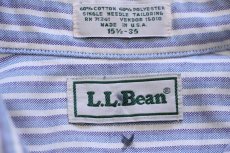 画像4: 90s USA製 L.L.Bean マルチストライプ ボタンダウン オックスフォード コットンシャツ 15.5 (4)