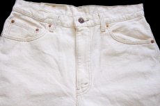 画像4: 90s USA製 Levi'sリーバイス 550 カラーデニムパンツ 生成り w34 L34 (4)