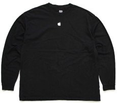 画像1: Hanes Appleアップル ロゴ GNCS Tech Forum 2016 コットン 長袖Tシャツ 黒 2XL★特大 (1)