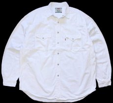 画像1: 90s Levi'sリーバイス ホワイトデニム ウエスタンシャツ XXL★07 特大 (1)