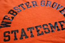 画像4: 70s USA製 Championチャンピオン WEBSTER GROVES STATESMEN コットンTシャツ オレンジ XL (4)