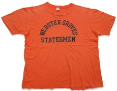 画像2: 70s USA製 Championチャンピオン WEBSTER GROVES STATESMEN コットンTシャツ オレンジ XL (2)