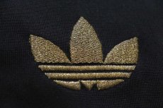 画像5: 00s adidasアディダス トレフォイル ロゴ刺繍 トラックジャケット 黒×金 XL★ジャージ (5)