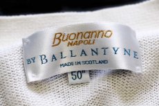 画像4: スコットランド製 BALLANTYNE 無地 Sea Island Cotton コットンニット カーディガン ナチュラル 50 (4)