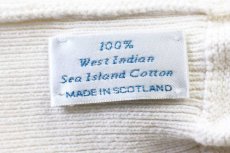 画像5: スコットランド製 BALLANTYNE 無地 Sea Island Cotton コットンニット カーディガン ナチュラル 50 (5)