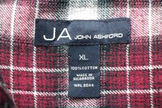 画像4: JOHN ASHFORD オンブレチェック ボタンダウン コットン ライトネルシャツ XL★26 (4)