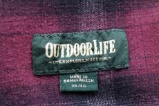 画像4: OUTDOORLIFE オンブレチェック ボタンダウン ライトネルシャツ XL★40 (4)