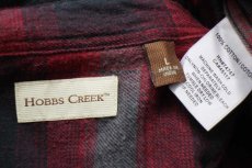 画像4: HOBBS CREEK オンブレチェック ボタンダウン コットン ライトネルシャツ L★28 インド綿 (4)