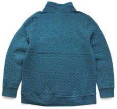 画像2: patagoniaパタゴニア オーガニックコットン キルティング スナップT ブルーグリーン M (2)