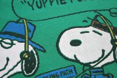 画像3: 80s SNOOPY スヌーピー YUPPIE PUPPIES JOGGINS PATH スウェットパーカー 緑 (3)