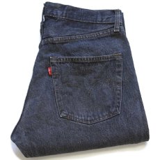 画像1: 80s 英国製 Levi'sリーバイス 501 先染め ブラック デニムパンツ w33★ユーロ (1)