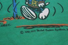 画像4: 80s SNOOPY スヌーピー YUPPIE PUPPIES JOGGINS PATH スウェットパーカー 緑 (4)