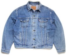 画像1: 80s イタリア製 Levi'sリーバイス 70503 ダメージ デニムジャケット 4ポケット XL★B ユーロ (1)