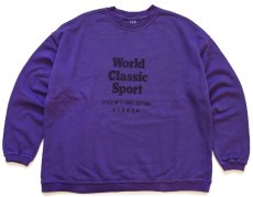 画像1: 90s GAPギャップ World Classic Sport 1969 コットン スウェット 紫 (1)