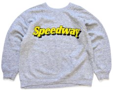 画像2: 80s Speedway ダートトラックレース 両面プリント スウェット 杢グレー (2)