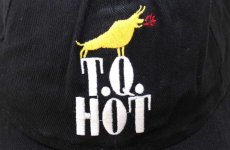 画像5: LOGO7 T.Q. HOT The COOL Taste That Goes Down ロゴ刺繍 コットンキャップ 黒 (5)