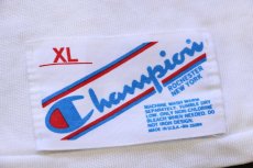 画像5: 80s USA製 Championチャンピオン MASSACHUSETTS Vネック コットン×ナイロン フットボールTシャツ 白 XL (5)