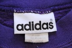 画像4: 90s USA製 adidasアディダス トレフォイル ビッグロゴ刺繍 スウェット 紫 XXL★特大 (4)