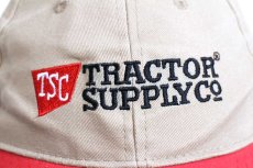 画像5: TSC TRACTOR SUPPLY CO ロゴ刺繍 ツートン 切り替え コットンキャップ ベージュ×赤 (5)