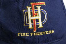 画像5: 00s HFD FIRE FIGHTERS 刺繍 コットンキャップ 紺 (5)