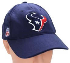 画像1: 00s Reebokリーボック NFL HOUSTON TEXANS ロゴ刺繍 アクリル×ウール キャップ 紺 (1)