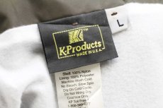 画像4: 90s USA製 K-Products J.B.HUNT パッチ付き ナイロン コーチジャケット 焦げ茶 L (4)