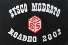 画像5: 00s SYSCO MODESTO ROADEO 2002 9th ANNUAL 刺繍 ツートン 切り替え コットンキャップ 黒×赤 (5)