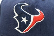 画像5: 00s Reebokリーボック NFL HOUSTON TEXANS ロゴ刺繍 アクリル×ウール キャップ 紺 (5)