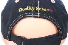 画像6: QS Quality Seeds 刺繍 ツートン 切り替え コットンキャップ 黒×ワインレッド (6)