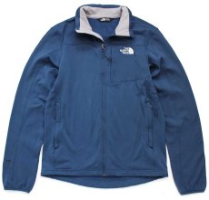 画像1: THE NORTH FACEノースフェイス ストレッチ ソフトシェルジャケット 薄紺 S (1)