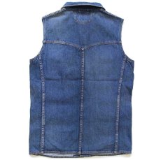 画像2: 90s Levi'sリーバイス カットオフ デニム ブッシュ ベスト カスタム★ユーロ (2)