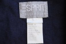 画像5: 90s ESPRIT ロゴ刺繍 3つボタン リネン×コットン テーラードジャケット ナス紺 L (5)