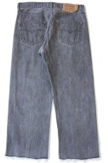 画像3: 90s USA製 Levi'sリーバイス 501 カットオフ 先染め ブラック デニムパンツ w34 (3)