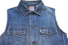 画像3: 90s Levi'sリーバイス カットオフ デニム ブッシュ ベスト カスタム★ユーロ (3)