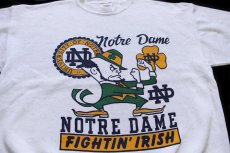 画像3: 90s USA製 NOTRE DAME FIGHTING IRISH スウェット 杢ホワイト XXL★特大 (3)